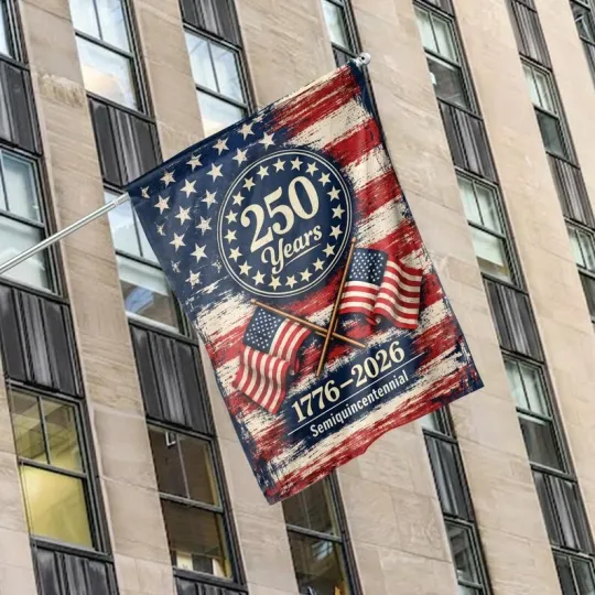 Discover 250 Years Of Freedom 1776-2026 Semiquincentennial Patriotic Gift July 4th Flag