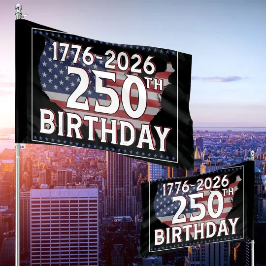 Discover USA Flag Map 1776-2026 250th Birthday Of America Patriotic 4th Of July Flag