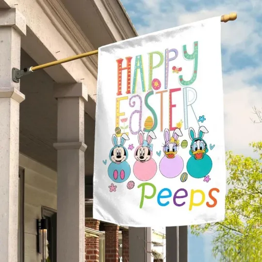 Discover Bunny Mickey And Friends Happy Easter Peeps Easter Hunt Squad Flag