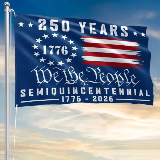 Discover USA 250 Years 1776-2026 We The People Semiquincentennial Patriots Flag