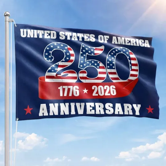 Discover United States Of America 250th Anniversary 1776-2026 Independence Day Flag