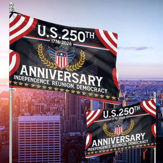 Discover U.S 250th Anniversary Independence Day Reunion Democracy 4th Of July Flag