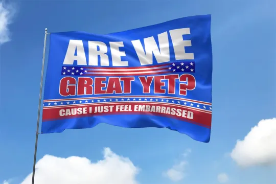 Discover Are We Great Yet Cause I Just Feel Embarrassed Flag
