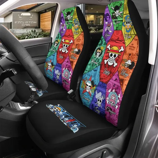 Discover One Piece Straw Hat Pirates Car Seat Cover Anime Decor
