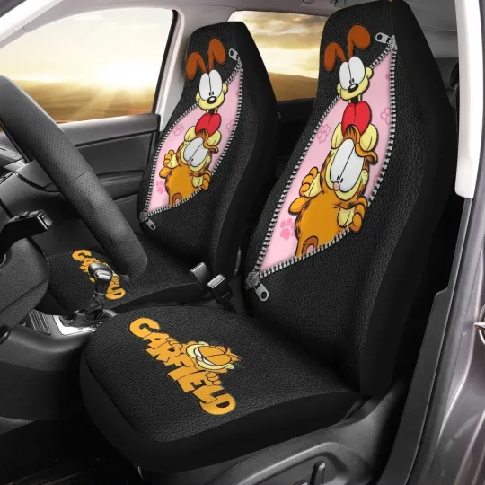Discover Garfield and Friends Car Seat Cover Valentine Gift Set
