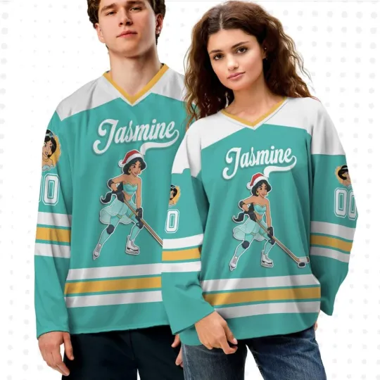Discover Personalized Princess Jasmine Men's Hockey Jersey