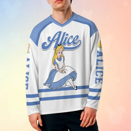 Discover Personalized Alice in Wonderland Princess Hockey Jersey for Men