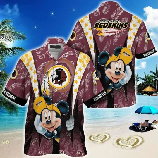 Discover Personalized Washington Football Redskinss Team Hawaiian Shirt Button Down Adult