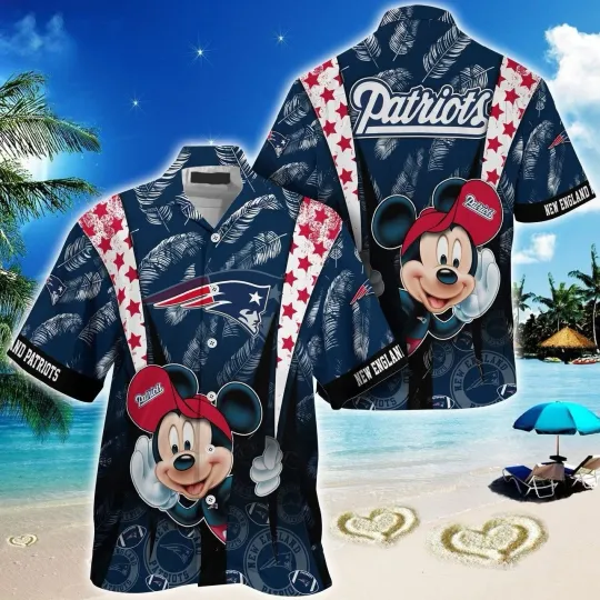 Discover Personalized New England Football Patriotss Team Hawaiian Shirt Button Down