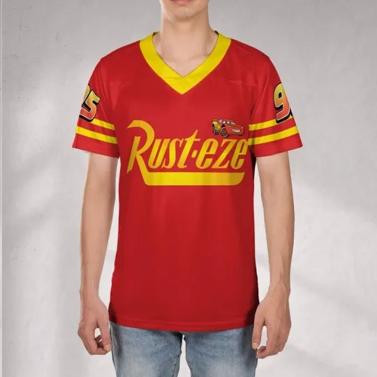 Custom Lightning McQueen Radiator Springs Pixar Cars Football Jersey