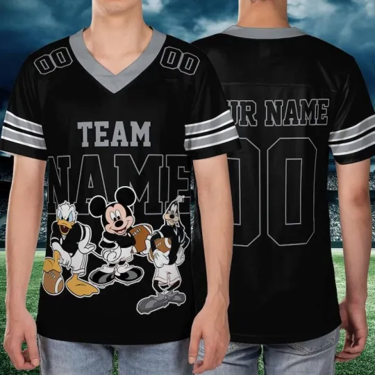 Discover Personalized Mickey Donald Goofy Football Jersey for Game Day