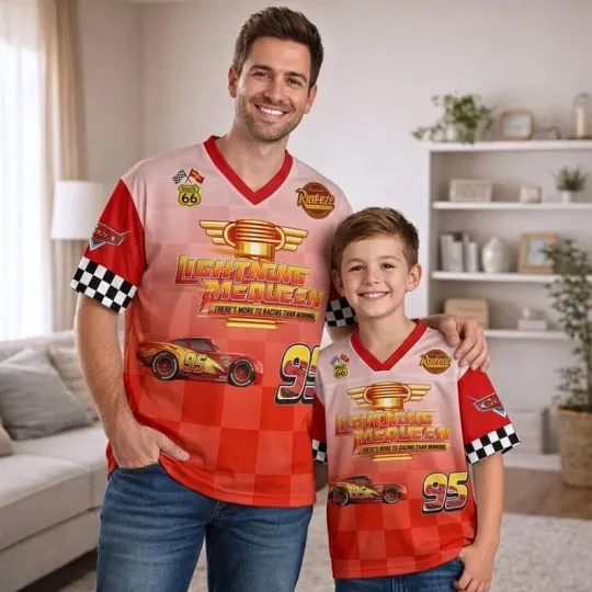 Custom Lightning McQueen Rust-eze 95 Pixar Cars Football Jersey