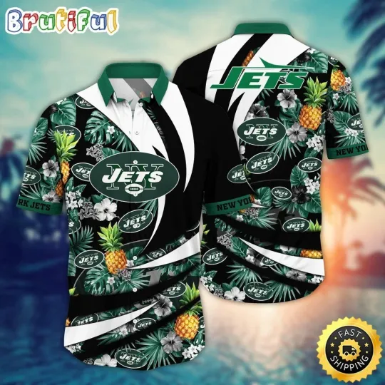 Discover New York Football Jetss Team Hawaiian Shirt Button Down Unisex