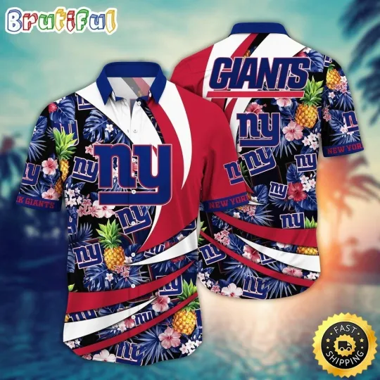 Discover Personalized New York Football Giantss Team Hawaiian Shirt Button Down Unisex