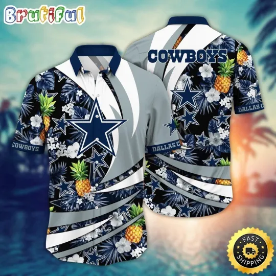 Discover Personalized Dallas Football Cowboyss Team Hawaiian Shirt Button Down Unisex