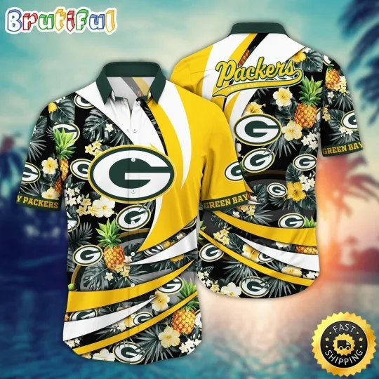 Discover Personalized Green Bay Football Packerss Team Hawaiian Shirt Button Down Unisex