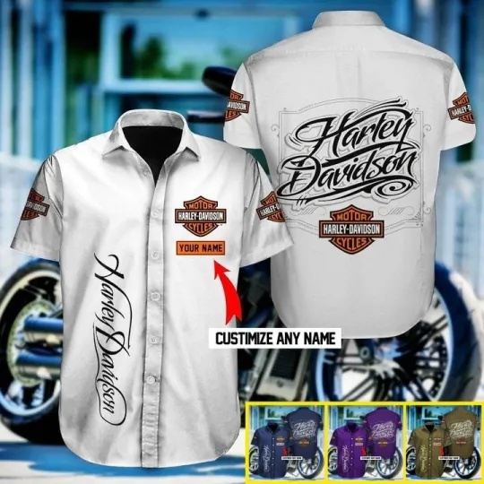 Discover Personalized Harley Motor Davidsonn Racing Casual Shirt Button Down Unisex Adult