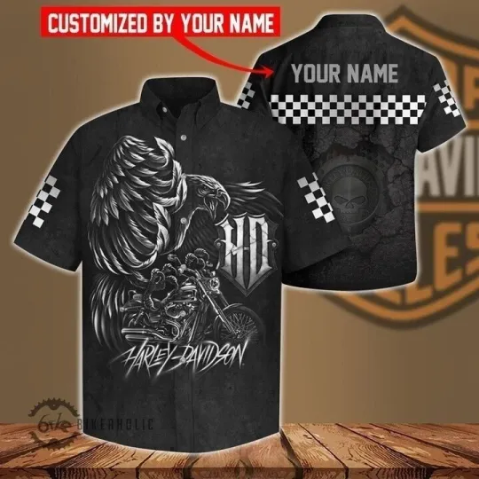 Discover Personalized Harley Motor Davidsonn Racing Casual Shirt Button Down Unisex Adult