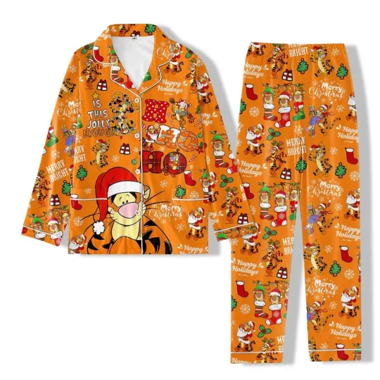 Discover Winnie The Pooh Tigger Christmas Pajama Set for Adults