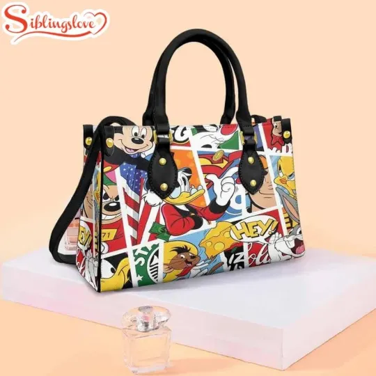 Discover Mickey Mouse Disney Cartoon Leather Handbag