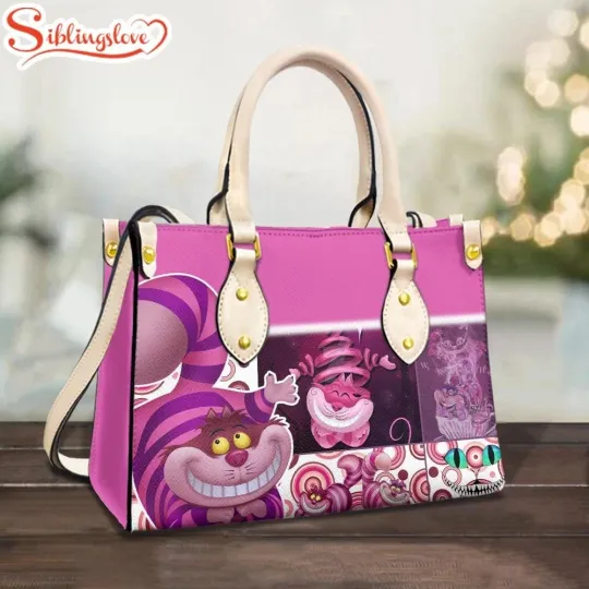 Discover Disney Cheshire Christmas Disney Characters Women Leather Handbag For Fans