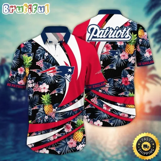 Discover New England Football Patriotss Team Hawaiian Shirt Button Down