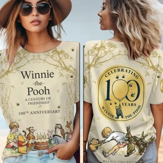 Discover Winnie The Pooh A Century of Friendship 3D T-Shirt