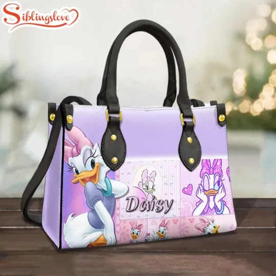 Daisy Duck Disney Women Leather Handbag For Fans
