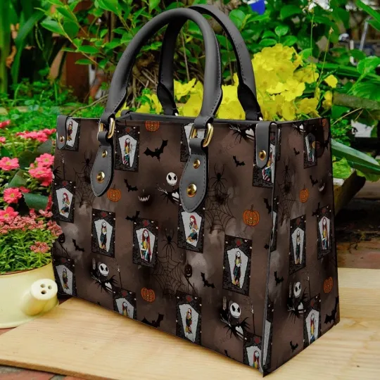 Discover Jack Skellington Pattern Women 3D Leather Handbag