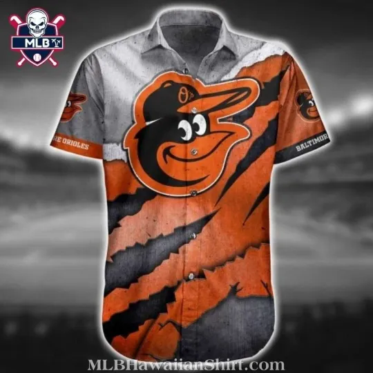 Discover Baltimore Baseball Team Orioless Torn Design Aloha Shirt
