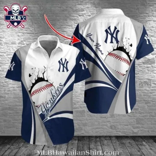 Discover Dynamic Baseball And NY Baseball Team Yankeess Tropical Hawaiian Shirt