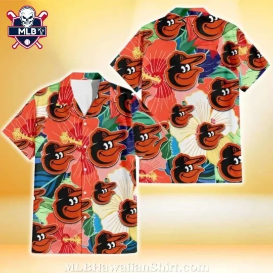 Discover Baltimore Baseball Team Orioless Tropical Sunset Customizable Hawaiian Shirt
