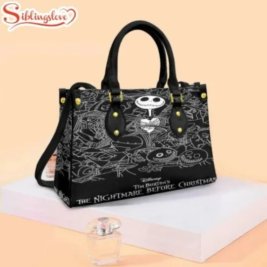 Discover Jack Skellington Nightmare Draw Leather Handbag