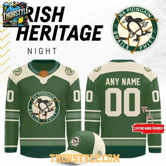 Discover Personalized Pittsburgh Penguins Irish Night 2026 Hockey Shirt Men's Fan Gear