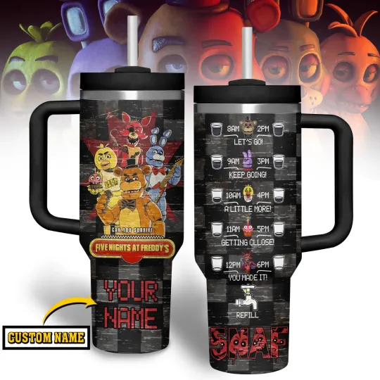 Discover Custom Spooky Robot Crew Fan Gift Insulated Tumbler with Handle 40oz