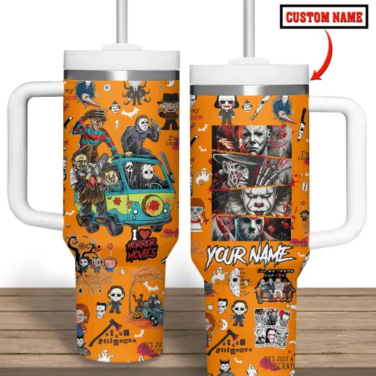 Custom Trick or Treat Slasher Forever Fan Gift Insulated Tumbler 40oz
