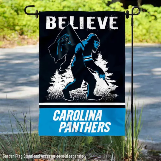 Carolina Panthers Bigfoot Sasquatch Believe Flag Graden Flag