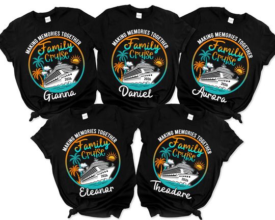 Discover Custom 2026 Family Cruise Shirt with Name, Personalized Cruising Tee, Group Vacation Trip Shirt, 2026 Cruise Trip Tee, Friends Cruise Tshirt