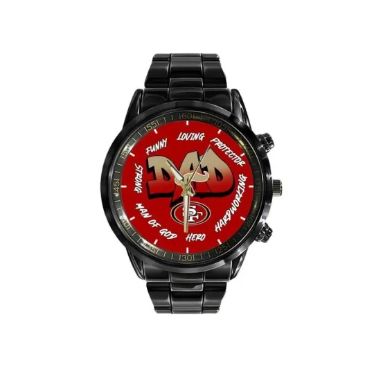 Discover San Francisco Football Team 49erss Limited Edition Black Stainless Steel Watch F