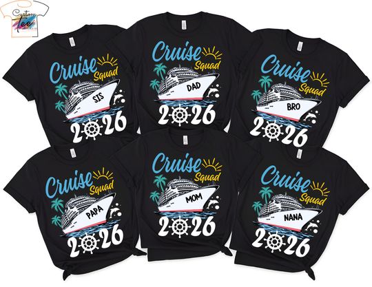 Discover Custom Family Cruise Squad 2026 Shirt
