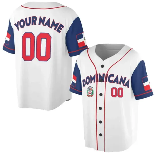 Discover Custome Dominican Republic Dominicana Pride Baseball Jersey Full Size S-5XL