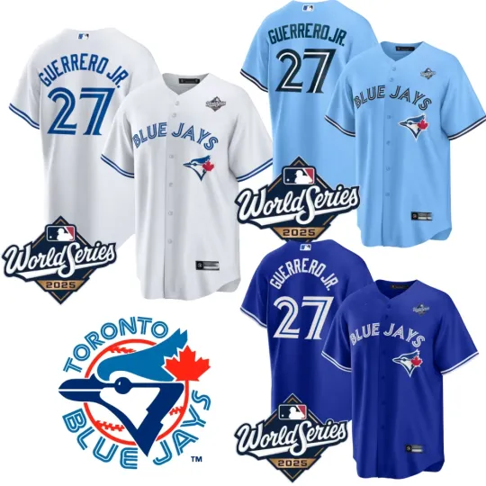 Discover NWT Men's Jays Vladimir #27 Guerrero 2025 World Series Stitched Jersey S-3XL