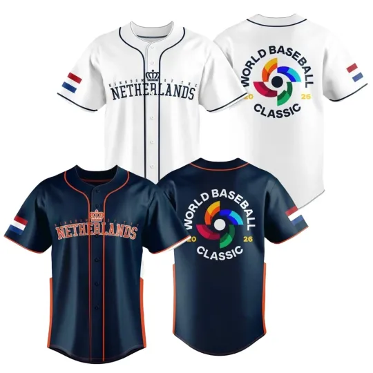 Discover Netherlands Britain Team 2026 World Baseball Classic Jersey Shirt Print For Fan