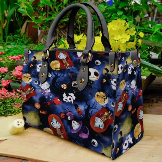 Discover Jack Skellington Pattern Women 3D Leather Handbag Print