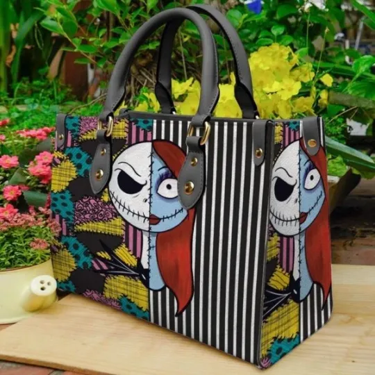 Discover Jack Skellington And Sally Women 3D Leather Handbag Print