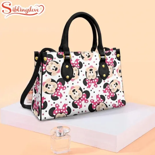 Discover Minnie Mouse Disney Pattern Leather Handbag