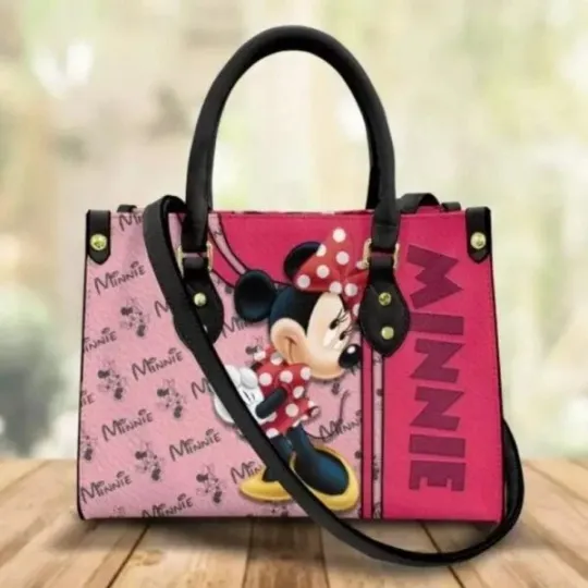 Discover Minnie Mouse Cartoon Women Leather Handbag