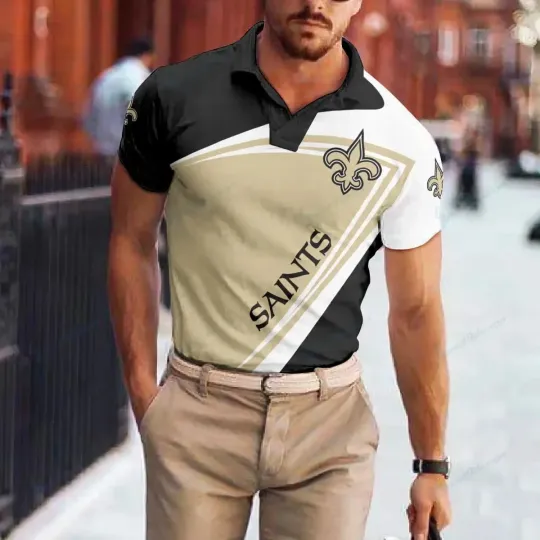 Discover New Orleans Football Team Saintss Polo T-shirt BG05, Unisex Adults, Size S-5XL