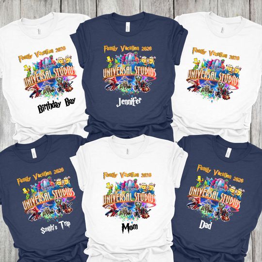 Custom Universal Studios Family Vacation Shirts, Custom Universal Studios Shirts, Matching Universal Studios 2026 Shirts, Disney Trip Shirt
