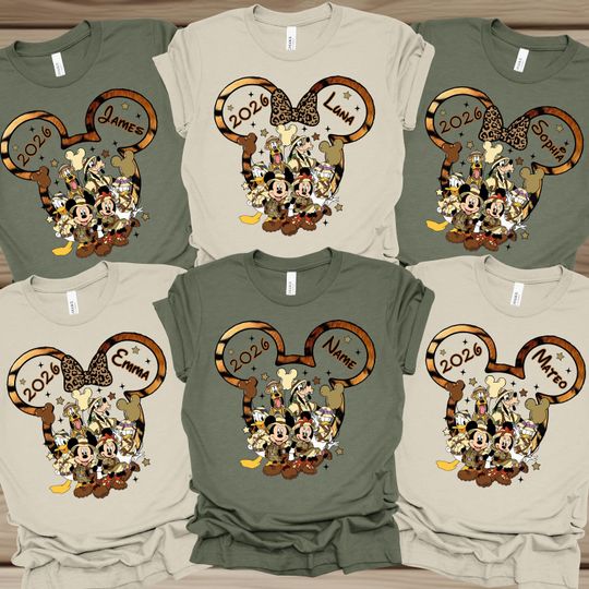 Personalized Disney Animal Kingdom Shirts, Custom Disney Safari Shirts, Animal Kingdom Family Shirt, Disneyworld Safari Shirt, Safari Tee
